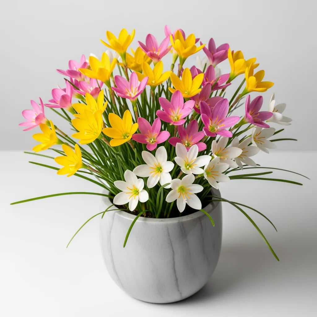 Rain Lily Combo White, Yellow, Pink