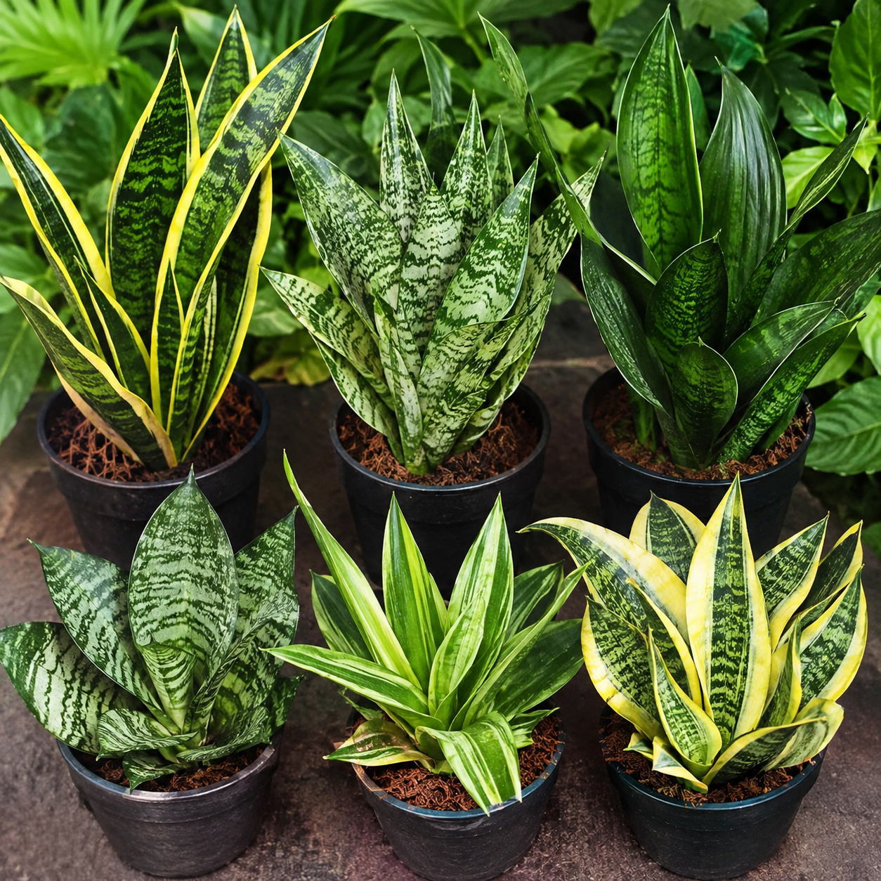 Snake plant Combo of 5 different varieties