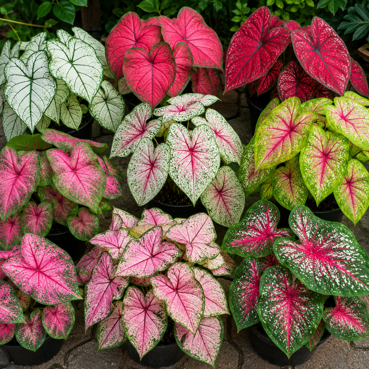 Caladium Combo of 5 Different varieties- Caladium COMBO OFFER
